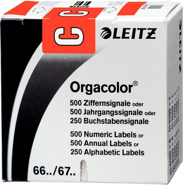 Produktbild Leitz Orgacolor Buchstabensignale auf Rolle - C