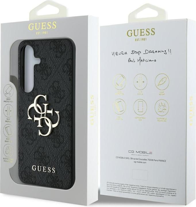 Actual product image Guess PU 4G Metal Logo Case für Samsung Galaxy S25 - black (Samsung Galaxy S25)