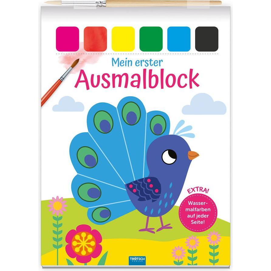 Trötsch Trtsch Malbuch Mein erster Ausmalblock Pfau
