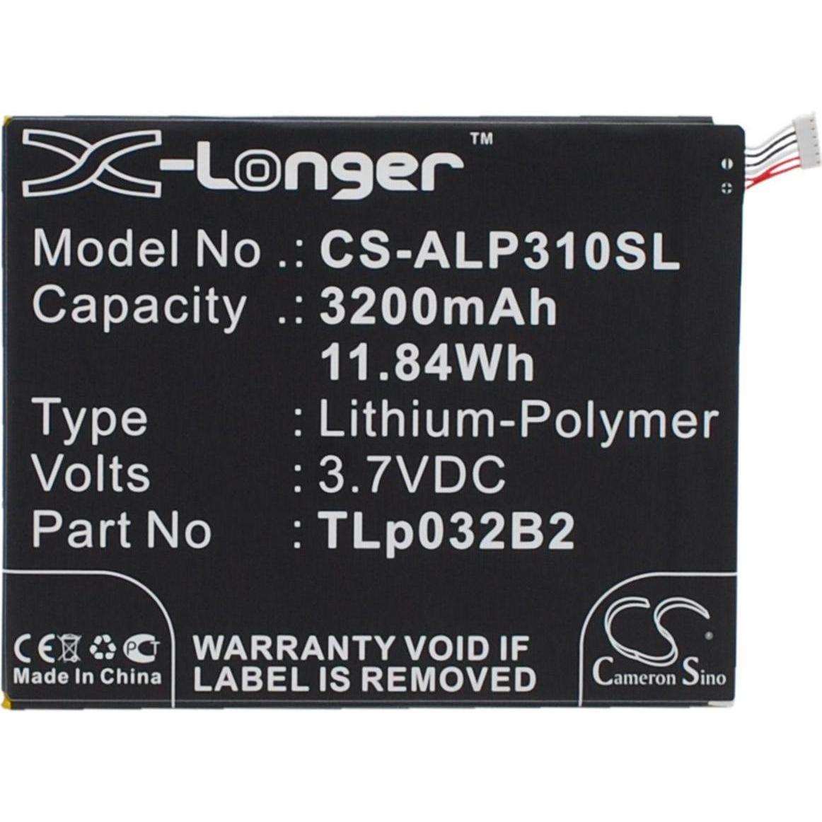 CoreParts Battery for Alcatel Mobile (Akku), Mobilgerät Ersatzteile, Schwarz
