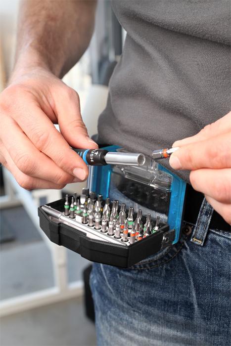 Actual product image kwb Bit Box 35-Piece With Belt Clip (1/4")