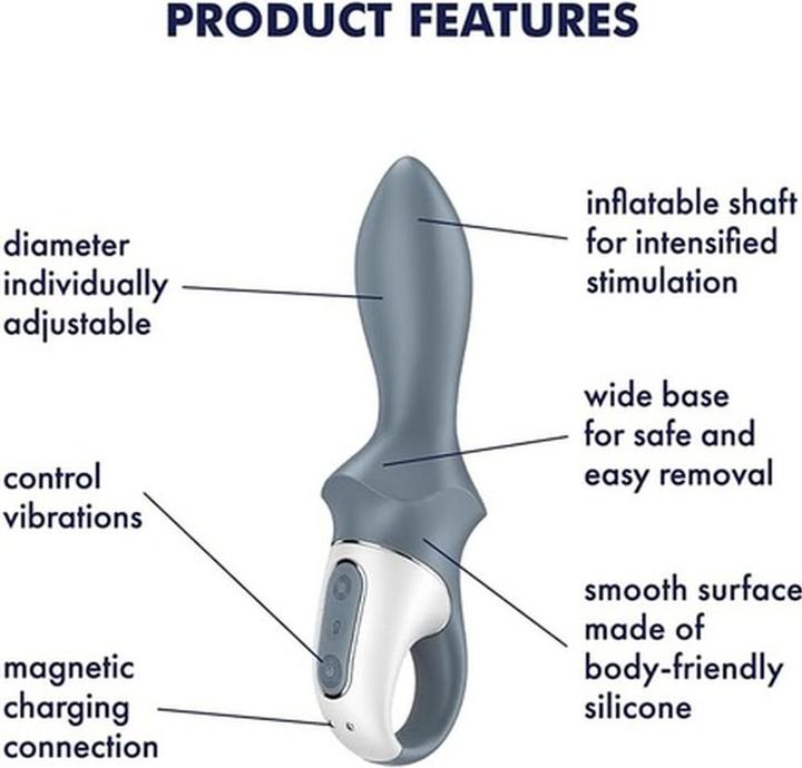 Produktbild Satisfyer - Air Pump Booty 1 Anal Aufblasbarer Vibrator Grau