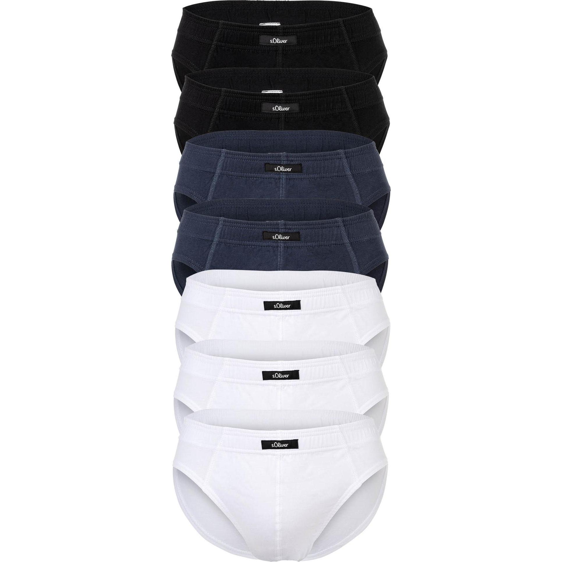 S.Oliver, Herren, Unterhosen, Slips, Schwarz, (S, 7er Pack)
