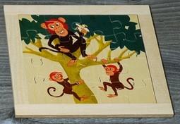 Actual product image Atelier Fischer 6030 Puzzle wild animals 16 pieces - monkeys (16 pieces)