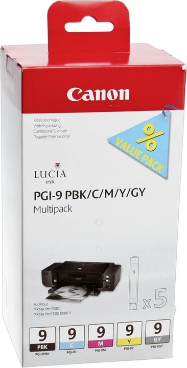 Actual product image Canon Pgi-9 (M, C, Y, GY, PBK)
