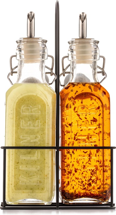 Kilner Bouteilles huile/vinaigre avec support 2x 0.3 l (300 ml)