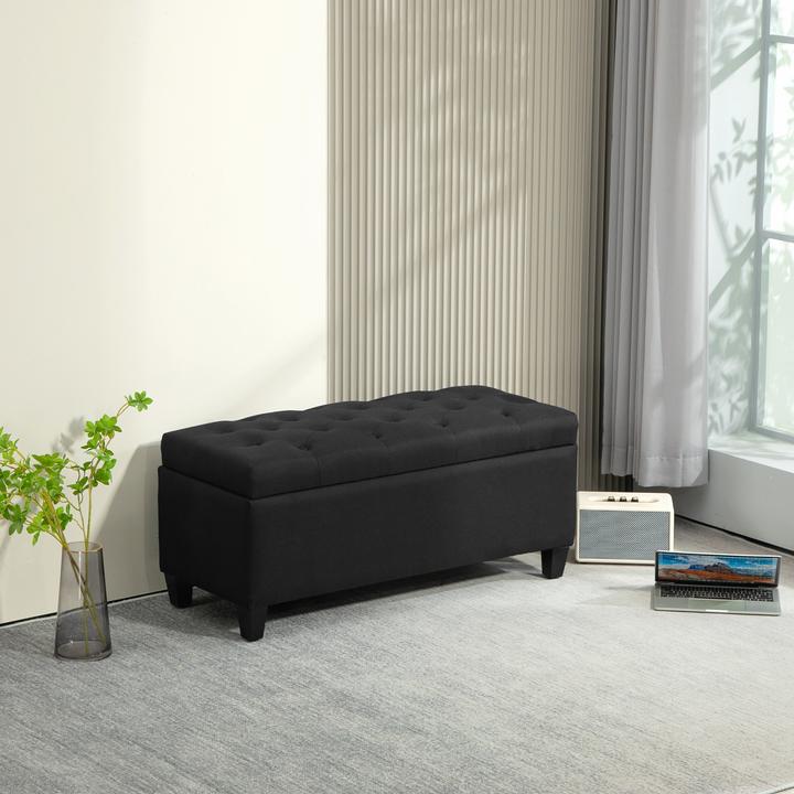 Image du produit Homcom Sitzbank Polyester, Schaumstoff Schwarz (40 cm)