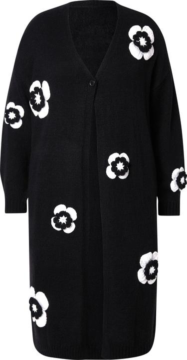Produktbild Miamoda Strickjacke, Straight Fit, Blüten-Streifen, Langarm (56)