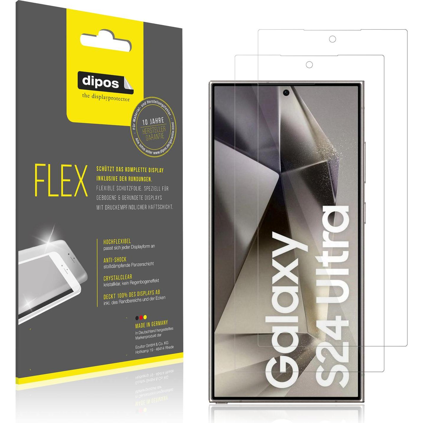 Dipos Displayschutzfolie Full-Cover 3D (2 Stück, Samsung Galaxy S21), Smartphone Schutzfolie, Transparent