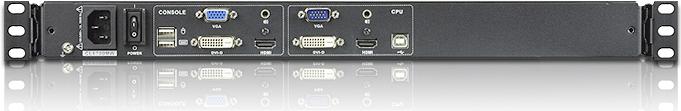 Actual product image Aten CL6700MW CH Single Rail 17.3" LCD Console (USB, HDMI / DVI / VGA) CH layout