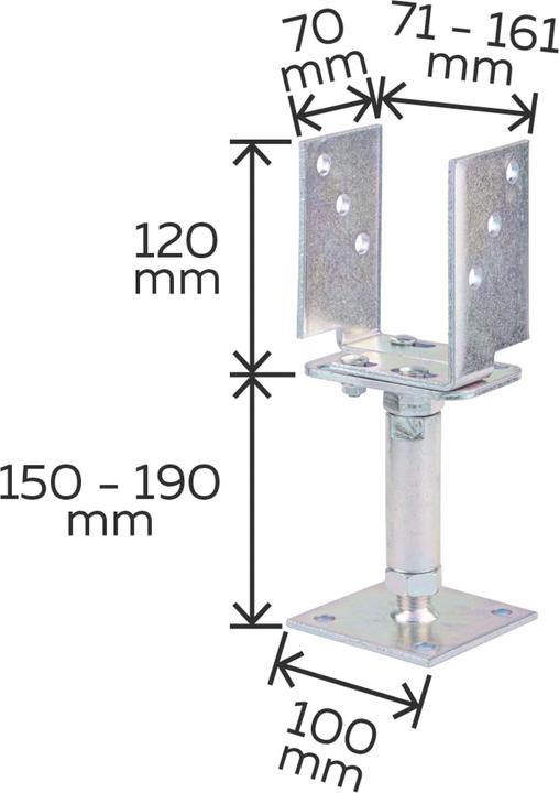Actual product image Alberts U-post support,vst,type580,disp,zA71-161 bundle set 8x218058