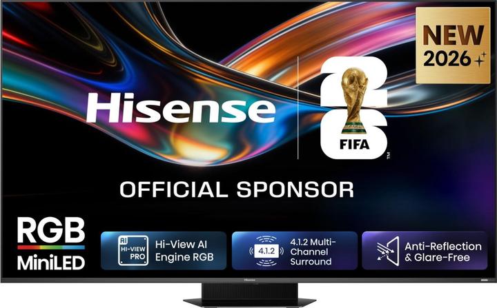 Produktbild Hisense TV 65UR9DS 65" RGB Mini LED 4K (65", LED, QLED, 4K, 2026)