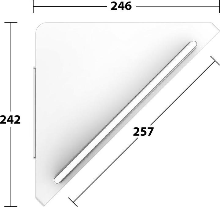 Produktbild Keuco AVENO Eckduschablage mit Glasabzieher, verdeckte Befestigung (24.60 x 24.20 x 7.40 cm)