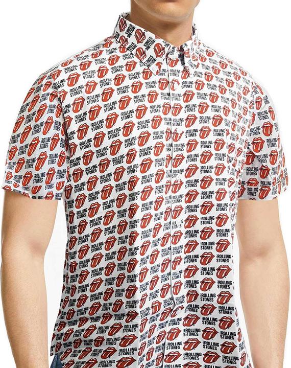 Immagine prodotto The Rolling Stones Camicia Lingua Stampa su intera superficie Adulto Unisex (L)