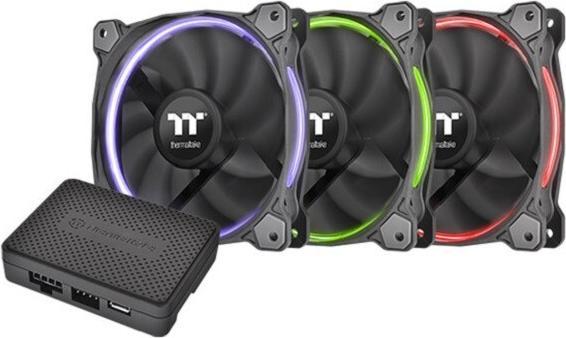 Actual product image Thermaltake Riing 14 RGB LED Fan TT Premium Edition - Set of 3 (140 mm, 3x)