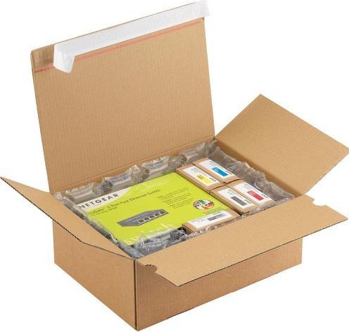 Actual product image Rajapack Raja shipping box 1-wall cardboard 255 (W) x 130 (D) x 345 (H) mm Brown (20 x)