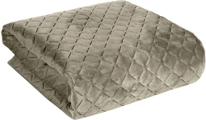 Actual product image Eurofirany Velvet bedspread, quilted with a geometric pattern using the hot pressing process, 220 x 240 cm (240 x 220 cm)
