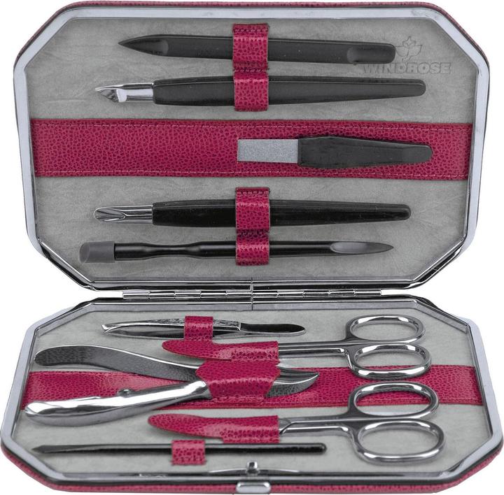 Produktbild Windrose 803862.06 - 10-teilig Maniküretui Beluga beere (Leder)