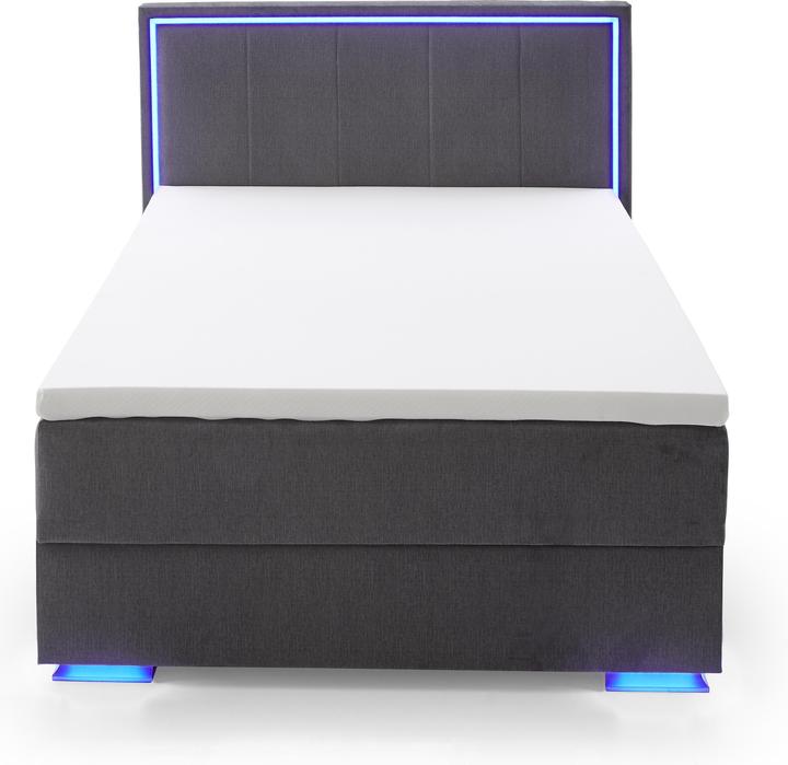 Produktbild Meise Möbel Colorado II Boxspringbett inkl. Bettkasten mit Bonnellfederkernbox Stoffbezug (140 x 200 cm)