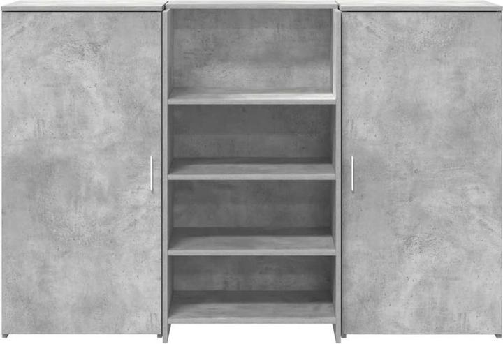 Actual product image VidaXL Reception counter concrete grey 155x50x103.5 cm wood-based reception counter