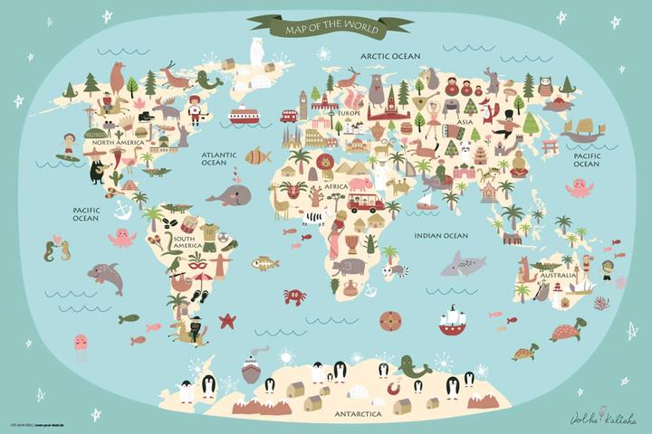 CoverYourDesk Mappa del mondo (60 x 40 cm)