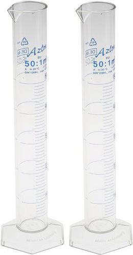 Actual product image RS PRO TPX measuring cylinder Class A 50ml