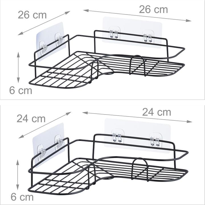 Actual product image Relaxdays 2x shower tray (6 x 26 x 26 cm)