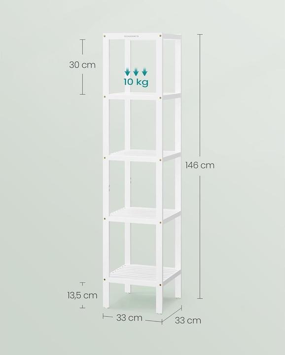 Immagine prodotto Songmics Regal (33 x 33 x 146 cm)
