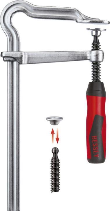 Actual product image Bessey All steel screw clamp with folding handle GZ30-12KG 300/120 (300 mm)