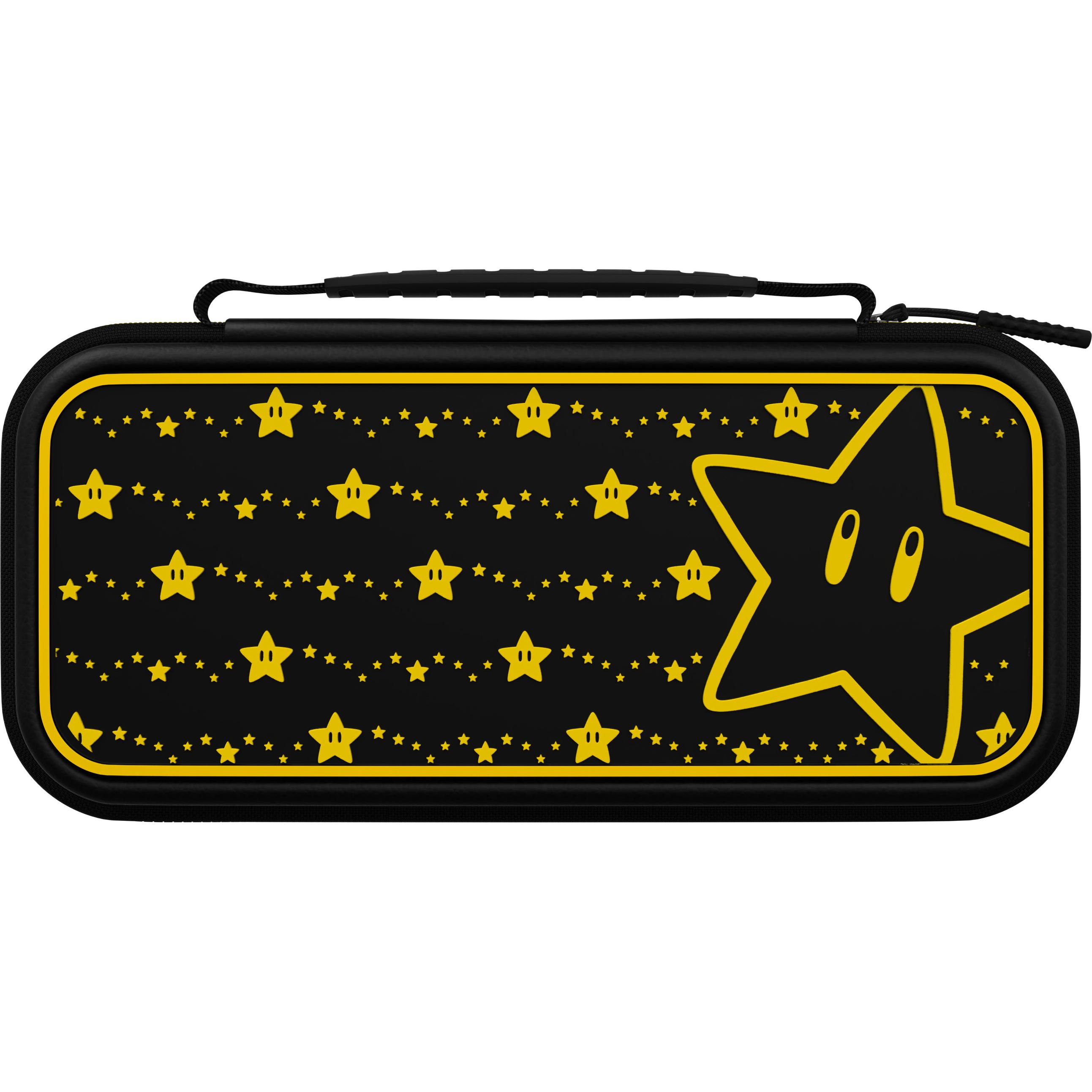 PDP Travel Case - Super Stars (Switch OLED, Switch Lite, Switch), Weiteres Gaming Zubehör, Schwarz, Gelb
