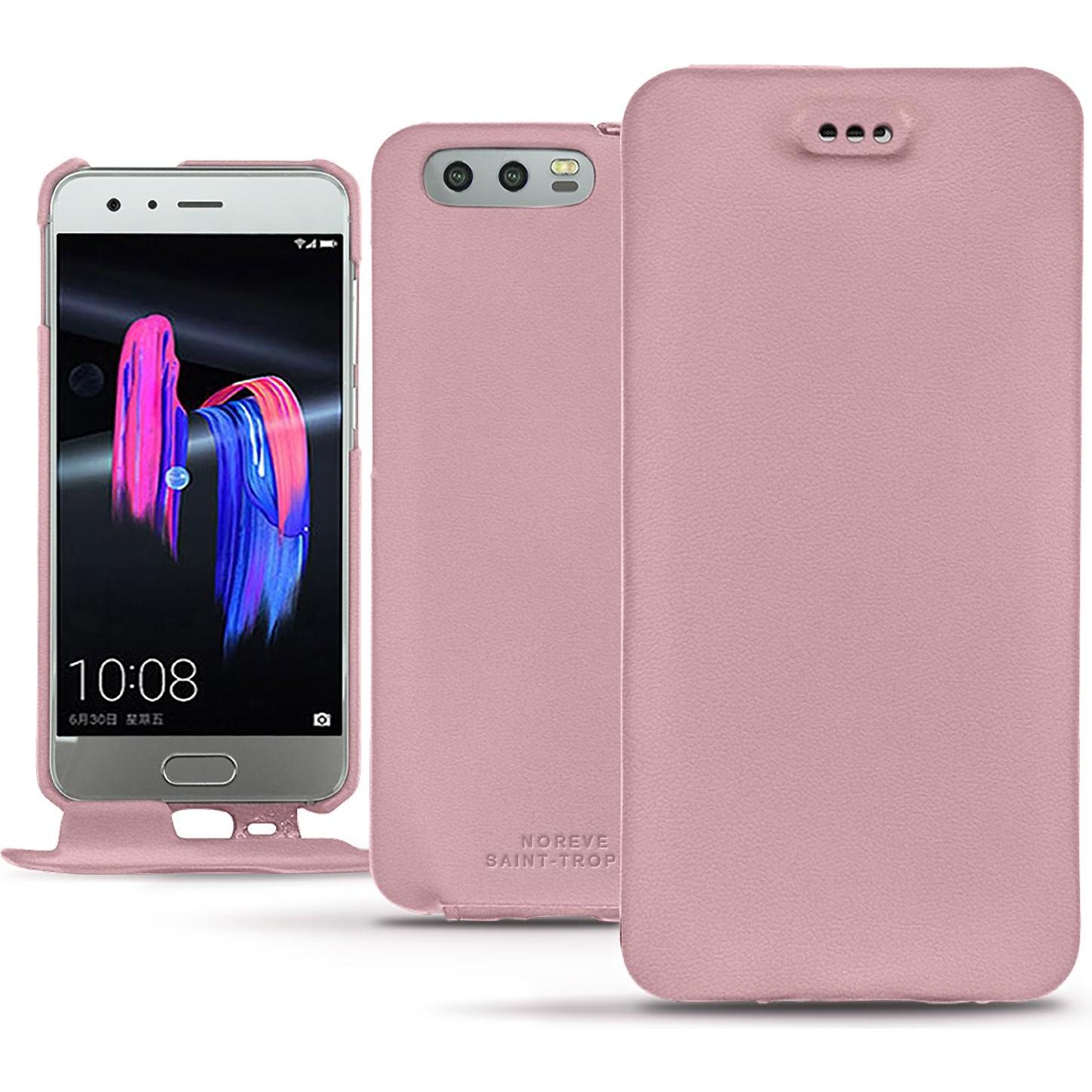 Noreve Lederschutzhülle vertikal (Honor 9), Smartphone Hülle, Rosa