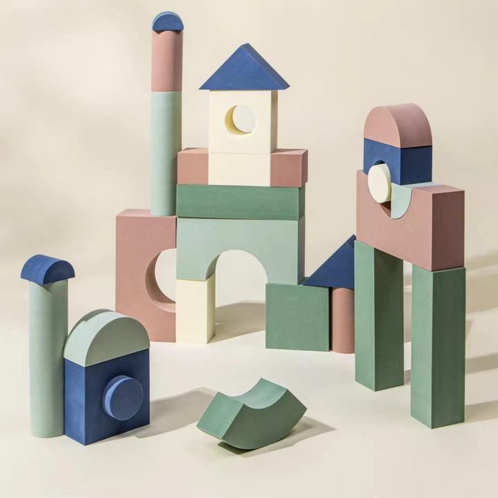 Actual product image Coco Village Foam Blocks – Open-Ended Play (52 pcs)