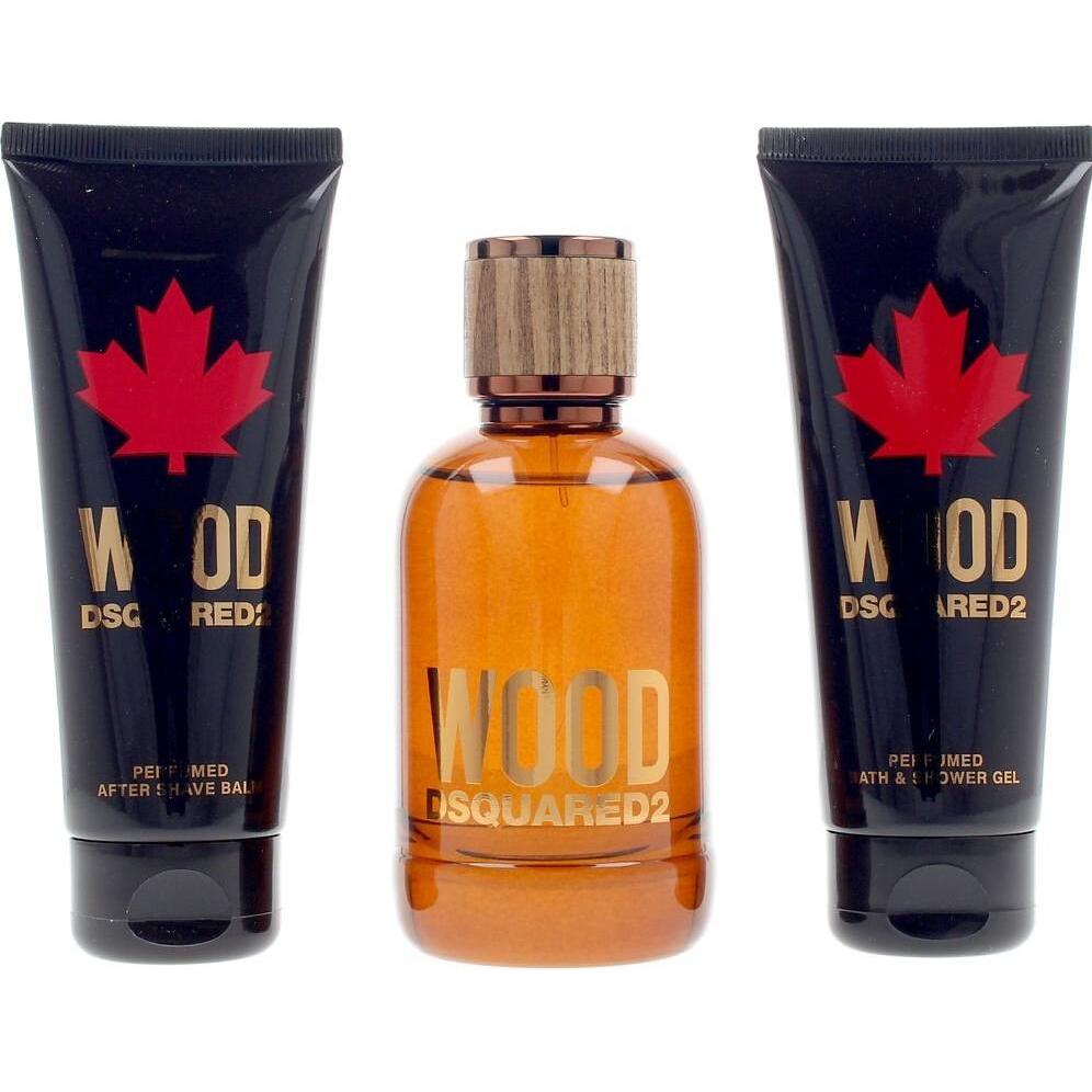 Dsquared2, Set regalo bellezza, Wood pour Homme Natale 2024 Eau de Toilette / Gel Doccia / Balsamo Dopobarba (Set di profumi)