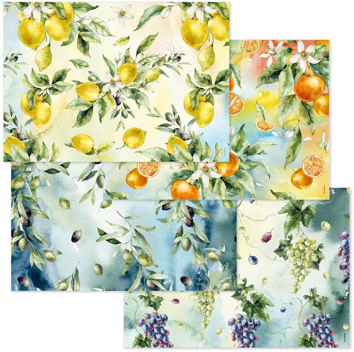 Trendform Papiertischset MEDITERANIA (12 Stk., 42 x 29.70 cm)