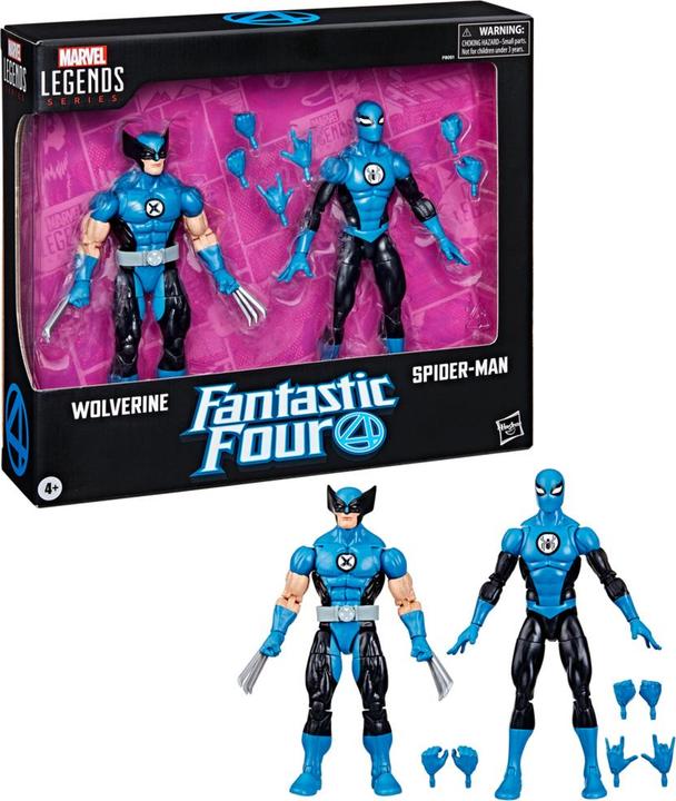 Actual product image Hasbro Fantastic Four Marvel Legends action figures 2-pack Wolverine & Spider-Man 15 cm