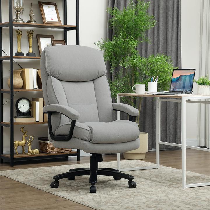 Produktbild Homcom Bürostuhl Polyester Hellgrau