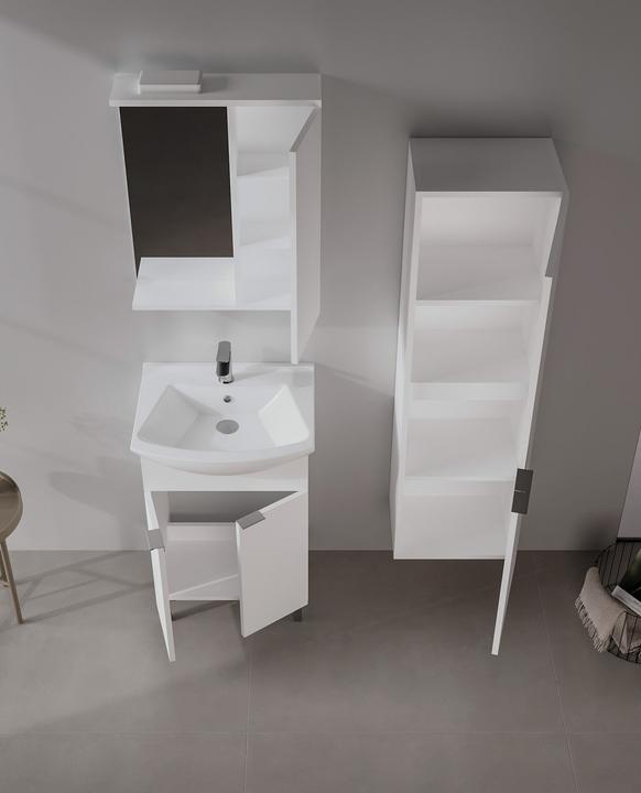 Produktbild Homitis Purus 55 Bathroom Cabinet With Sink & Mirror Set (2 Pieces)