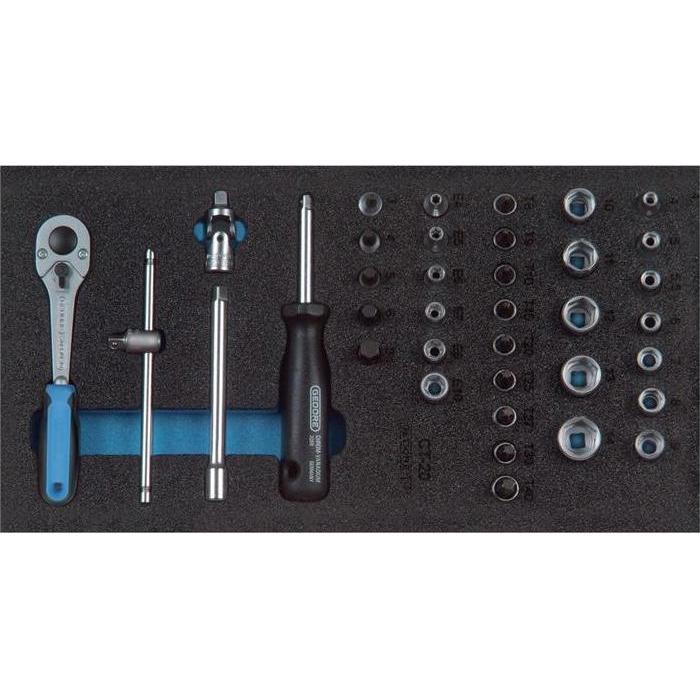 Thumbnail - Gedore, Steckschlüssel + Stecknuss, 1500 CT1-20 Steckschlüssel-Sortiment 1/4" in Check-Tool-Modul