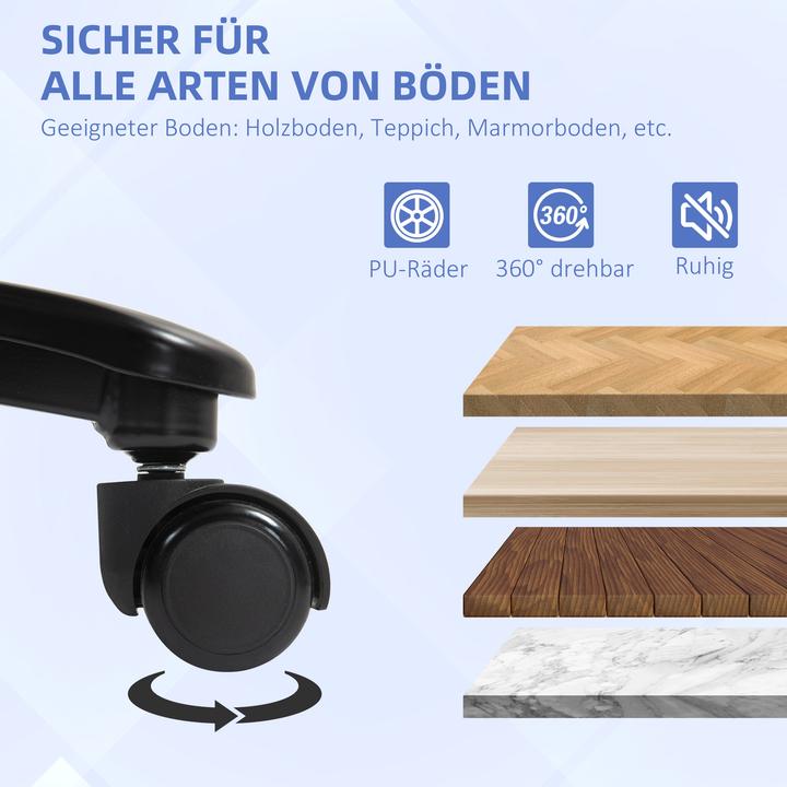 Produktbild Homcom Bürostuhl Polyester Hellgrau