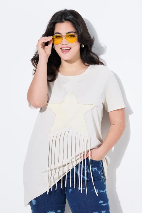 Actual product image Angel of Style T-Shirt, A-Linie, Stern mit Fransen (42)