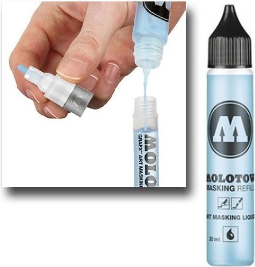 Produktbild Molotow Masking Liquid refill 30ml 693600 40g. (Nachfülleinheit, Hellblau)
