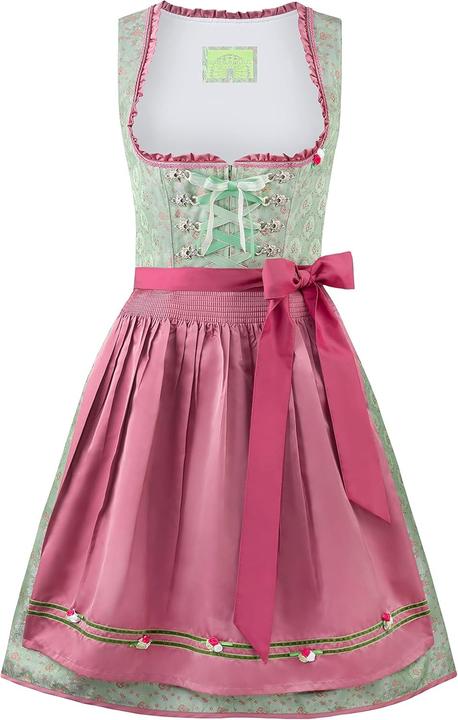 Stockerpoint Miranda Dress with Lace-Up and Satin Ribbons, A-Line, Machine Washable (38)