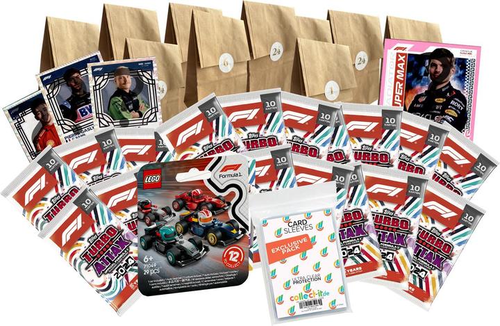 Topps - Turbo Attax Formel 1 2024 - Der Adventskalender 2024 - 24 tolle Überraschungen