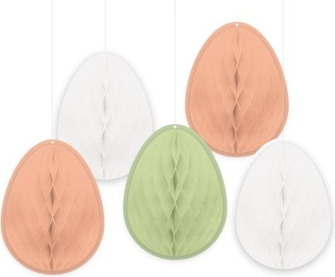 Immagine prodotto Amscan 5 Palline a nido d'ape Decorazione Uova di Pasqua Carta 11,5 x 15 (6 x)
