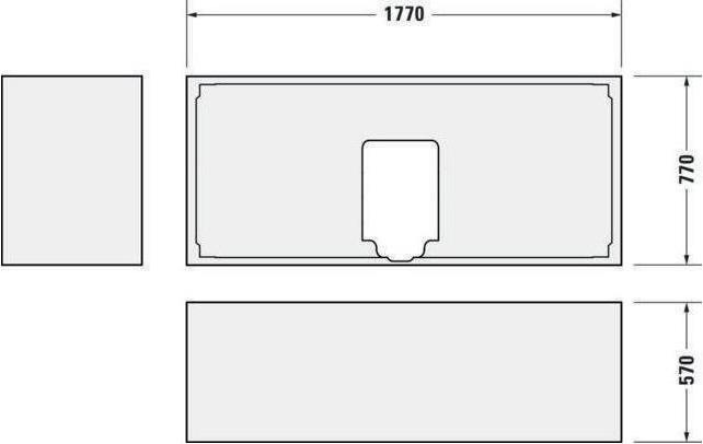 Actual product image Duravit Double bath rectangular bath Starck 3 80 x 180 cm white smooth 7003380000000 (174 l, 180 cm, 80 cm)