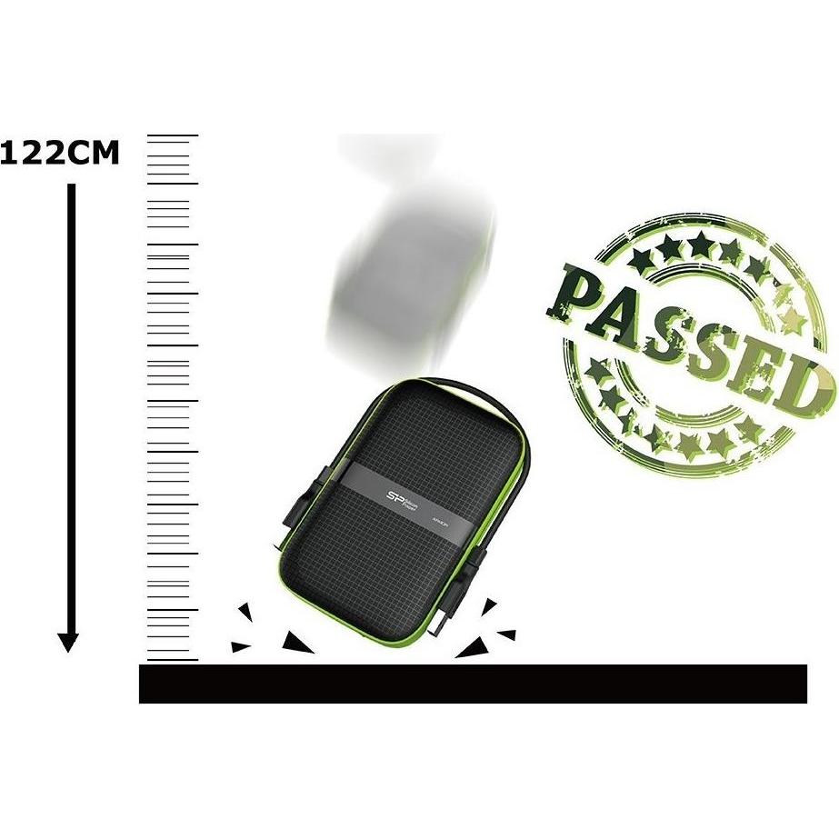 Thumbnail - Silicon Power Armor A60 2TB USB 3.0 2.5 SP020TBPHDA60S (2 TB), Externe Festplatte, Schwarz