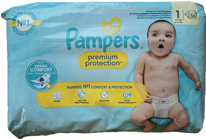 Image du produit Pampers Protection premium (Taille 1, Pack, 36 pcs)