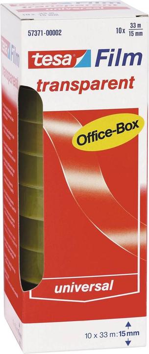 Produktbild tesa 10x tesafilm TRANSPARENT - mit starker Haftung - alterungsbeständig und reissfest (15 mm)
