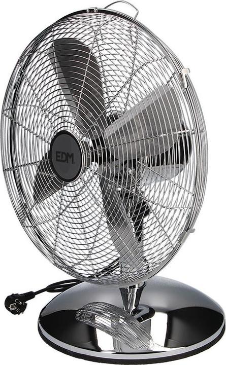 EDM Enzo Tafelventilator 40cm draaiend 60W chroom - 8652550 (61.70 dB)