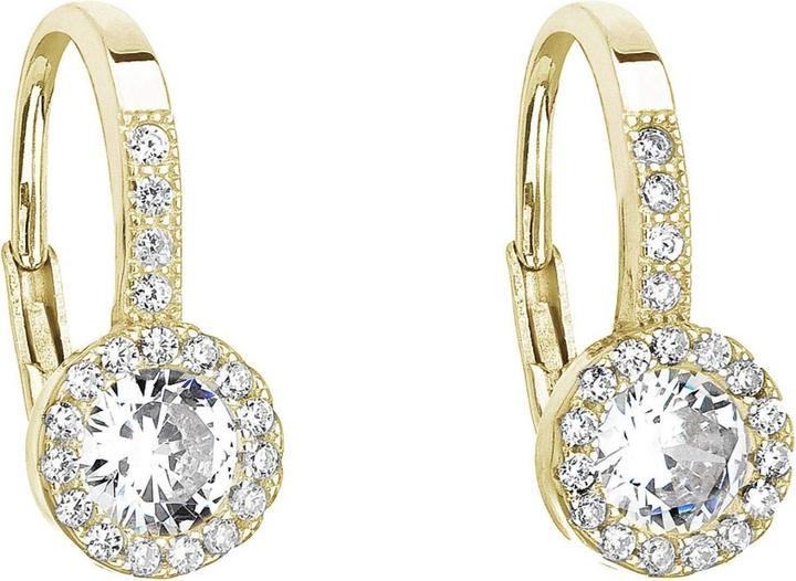 Image du produit Evolution Group Elégantes boucles d'oreilles plaquées or avec cristaux 11202.1